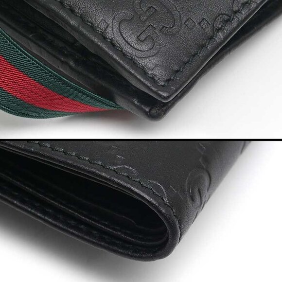 Gucci Bifold Wallet Leather Guccissima Black - Picture 4 of 5